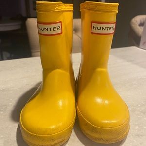 Kids Toddler Classic Yellow Hunter Rain Boots Wellies Size 5